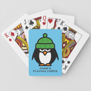 Design de pingouin personnalisé cartes à jouer pou