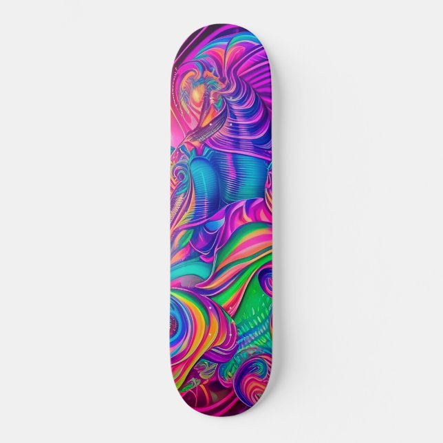 Design de skateboard Trippy avec un style psychédé (Recto)