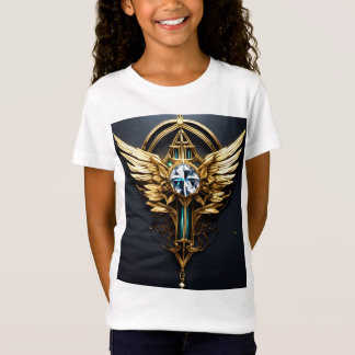 Design de T-shirt de tatouage à aile de style futu