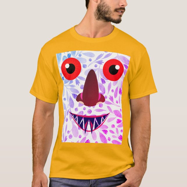 Design de T-shirt ghost effrayant coloré (Devant)