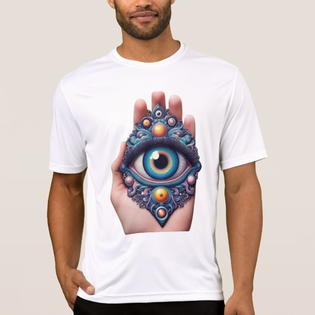 Design de t-shirt Mystic Third Eye Hand Art (Devant)