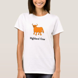 Design de t-shirt pour femmes de Highland Cow