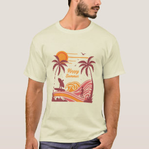 Design de T-shirt unique "Happy Summer"