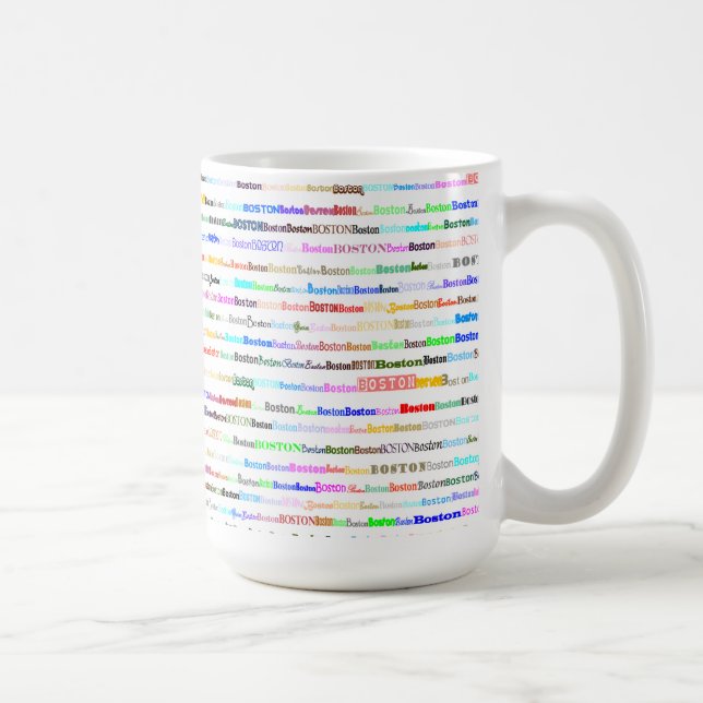 Design de texte de Boston II Mug II (Droite)