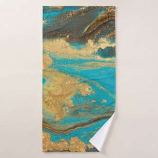 Design de texture dorée marbré. Bleu et marbre dor