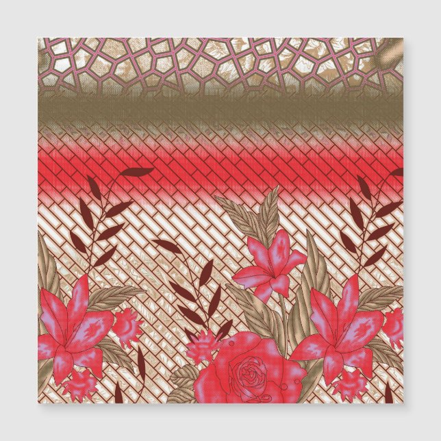 Design de tissu complexe avec motifs floraux (Devant)