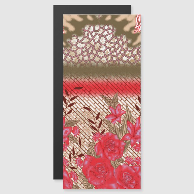 Design de tissu complexe avec motifs floraux (Devant / Derrière)