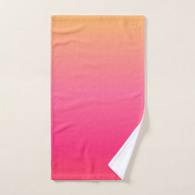 Design dégradé rose et jaune (Serviette à main)