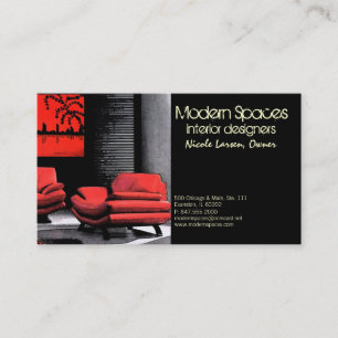 design d'intérieur asiatique carte de visite