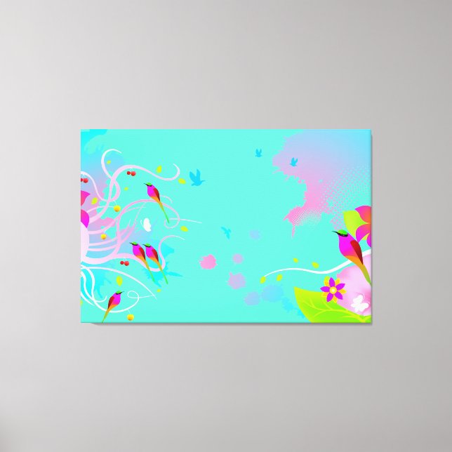Design d'oiseaux Art Mur toile (Recto)