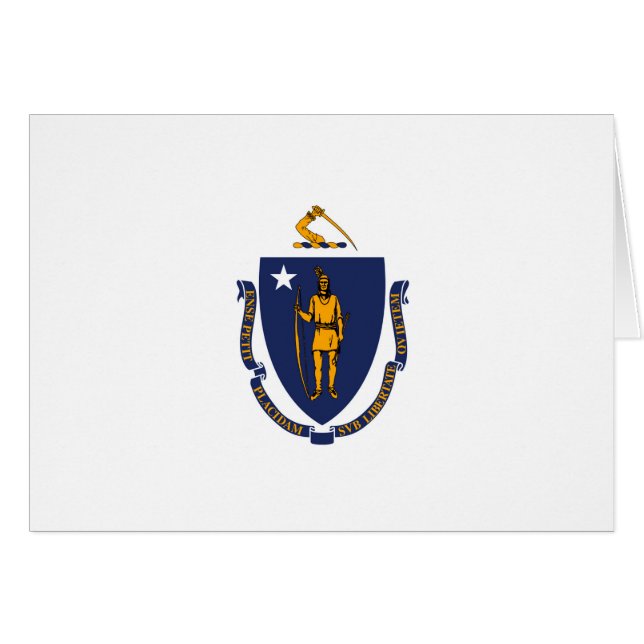 Design du drapeau d'État du Massachusetts (Devant horizontal)