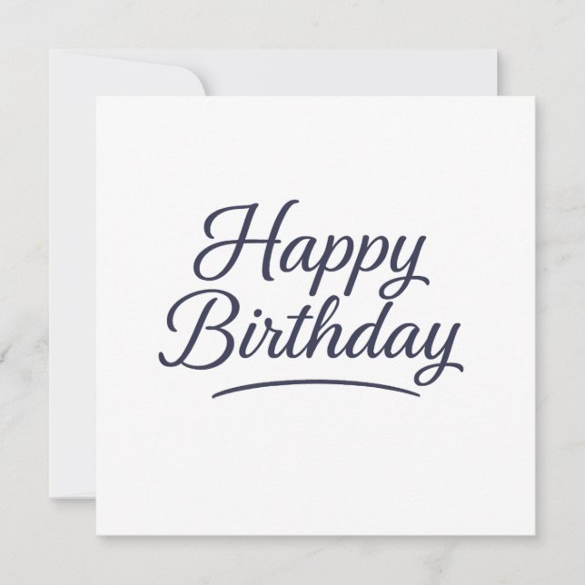 Design élégant de calligraphie d'anniversaire (Devant)