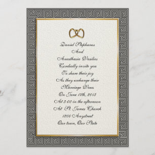 Design élégant de clé de faire-part de mariage gre