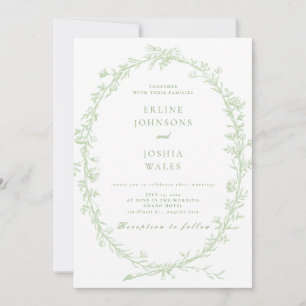 Design élégant de Faire-part de mariage Floral fra