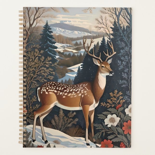 Design élégant de la nature des cerfs d'hiver (Devant)