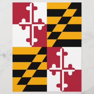 Design élégant du drapeau d'état du Maryland