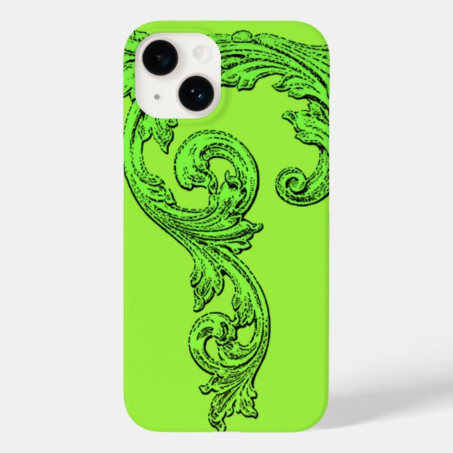 Design élégant Goth en vert iPhone 6 Coque (Verso)