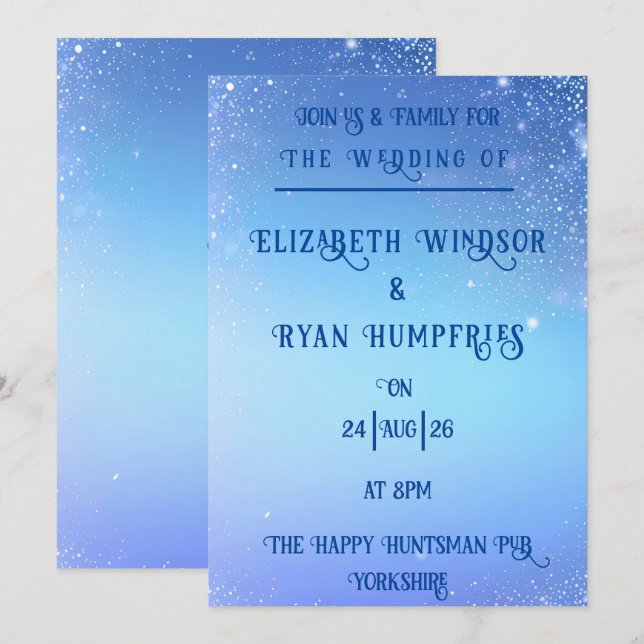 Design élégant pour Invitation à thème (Devant / Derrière)