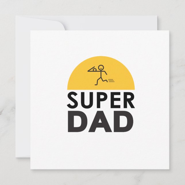 Design élégant "SUPER DAD" Voeux personnalisés (Devant)