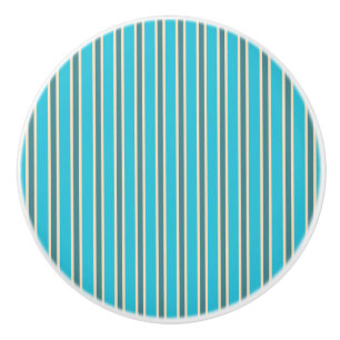 Design en bande turquoise - Bouton de tiroir