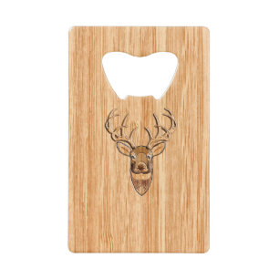 Design en bois de cerf de queue blanche Buck