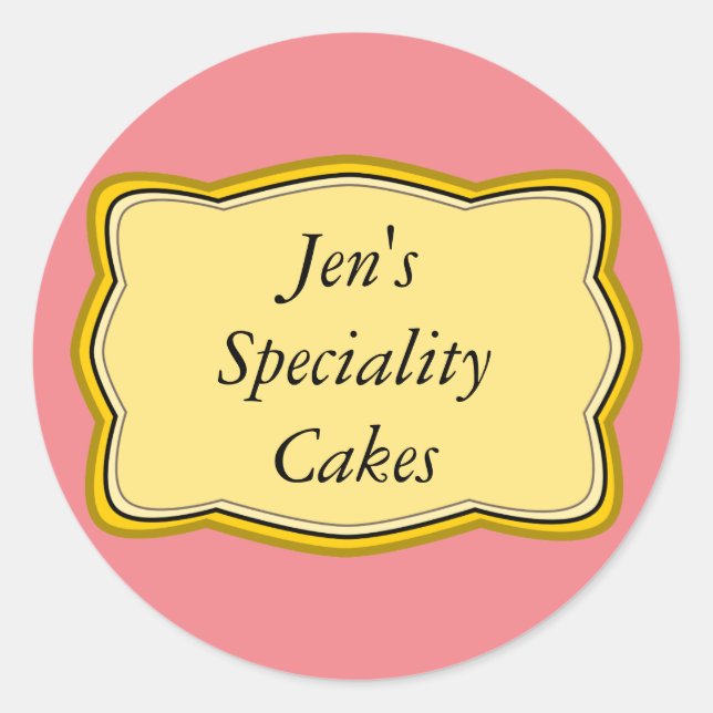 Design Étiquette Gold Frame (Devant)