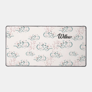 Design floral rétro avec Parties scintillant bleue