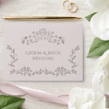 Design floral rose clair Mariage élégant
