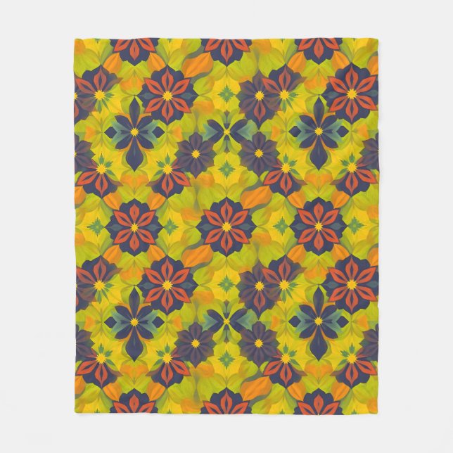 Design floral vif pour couvertures et lits (Devant)
