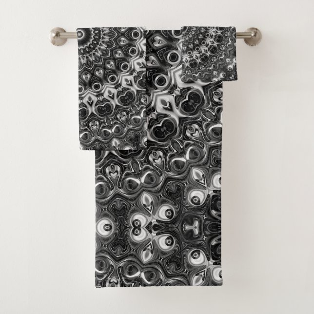 Design géométrique Mandala noir et blanc (En situation)