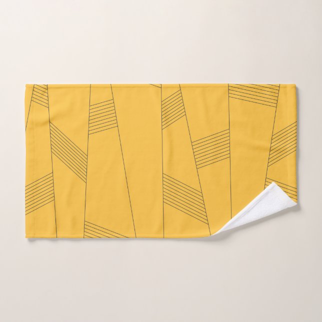 Design graphique abstrait simple, jaune et moderne (Serviette à main)