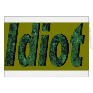 Design "Idiot" vert stylisé
