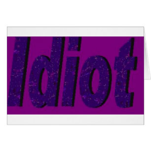 Design "Idiot" violet stylisé