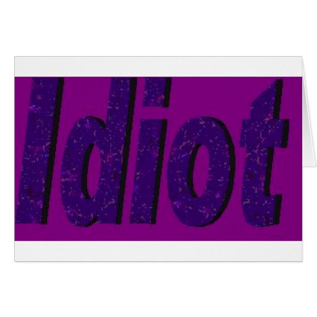 Design "Idiot" violet stylisé (Devant horizontal)