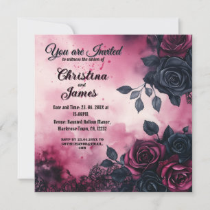 Design Mariage gothique : Roses foncés & dentelle