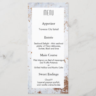Design Mariage moderne en marbre texture MENU