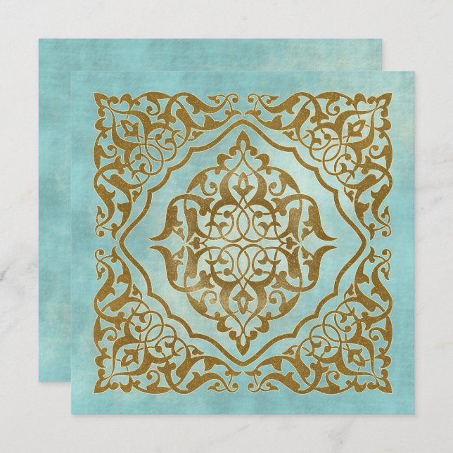 Design marocain - Carte d'invitation (Devant / Derrière)