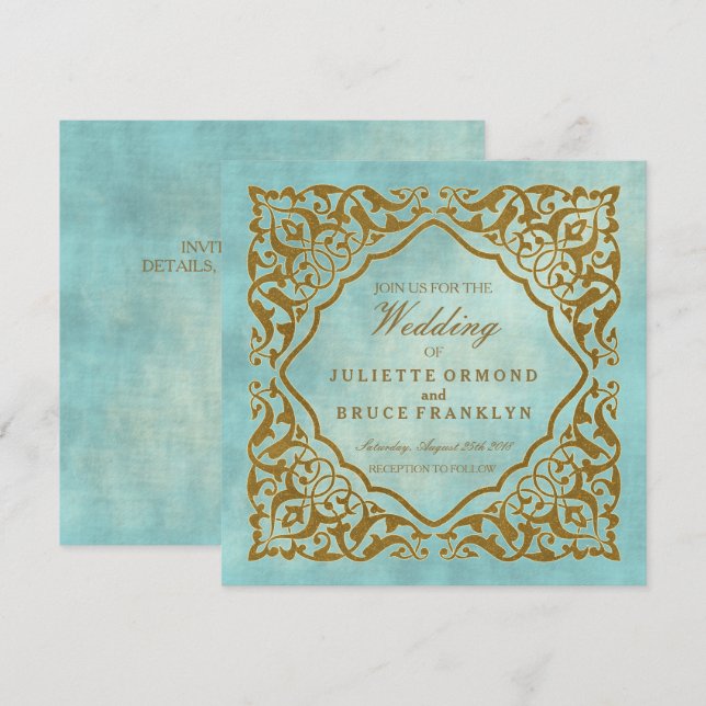Design marocain - Carte d'invitation (Devant / Derrière)