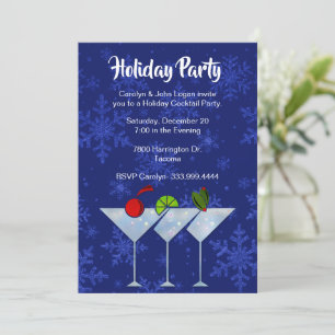 Design Martinis Holiday Cocktail Party Invitation