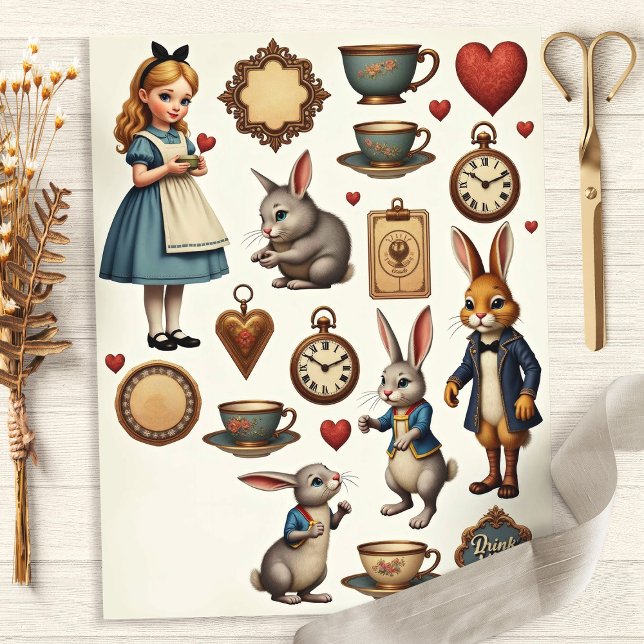 Design merveilleux d'Alice à la découpe fantaisist (Créateur téléchargé)