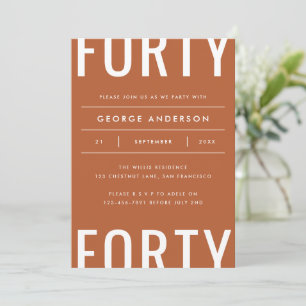 Design moderne 40e anniversaire simple design grap