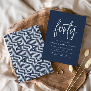 Design moderne 40e anniversaire simple élégant scr