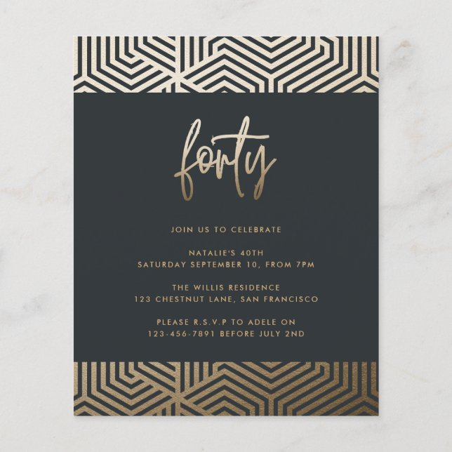 Design moderne 40e anniversaire simple élégant scr (Dos)