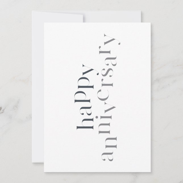 Design moderne, élégant, chic Happy Anniversaire (Devant)