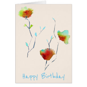 Design moderne simple d'art floral abstrait