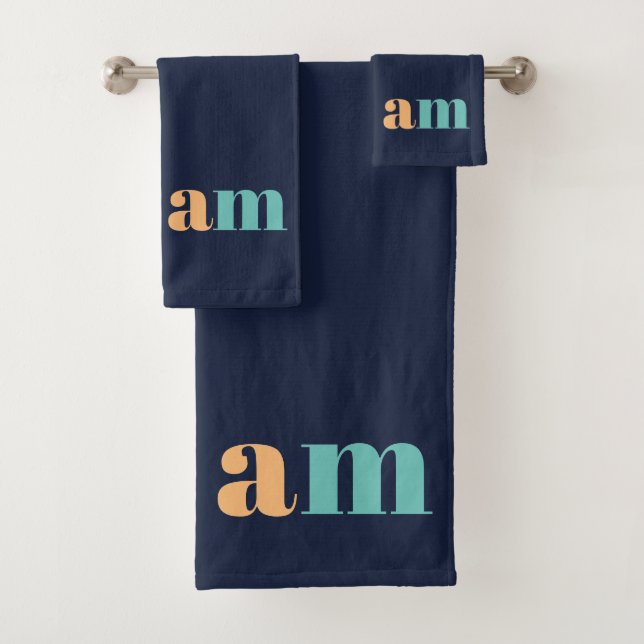 Design monogramme élégant et turquoise (En situation)