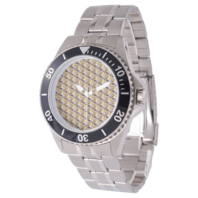 Design motif Abstrait 1209 - Montre Homme (Incliné)