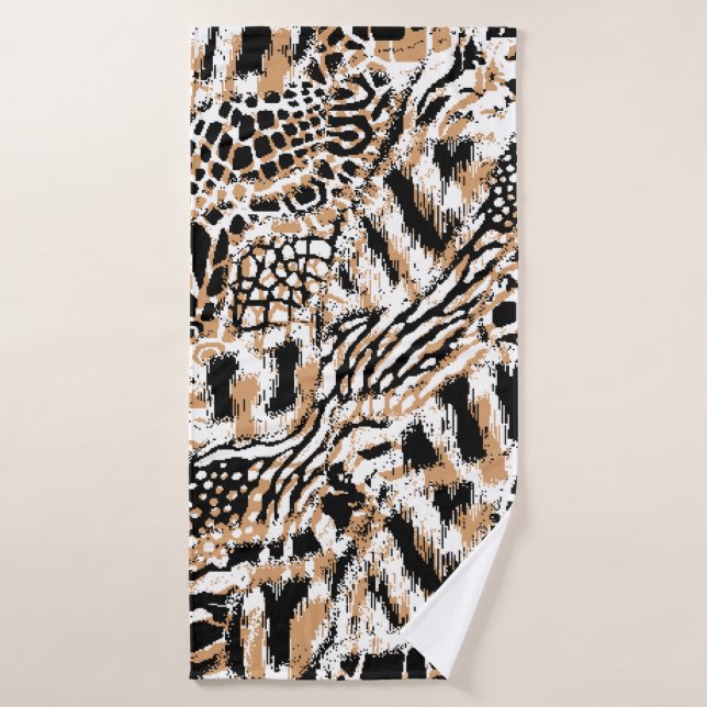 Design motif animal. Motif léopard moderne desi (Serviette de bain)