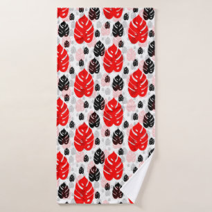 Design Motif d'illustration de feuille noire rouge