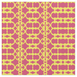 Design motif d'impression en tissu rouge et jaune